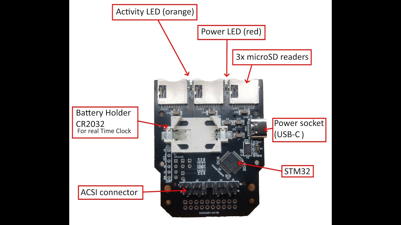 Hard Drive for Atari ST - Quick start with the ACSI2STM card. See description for more.