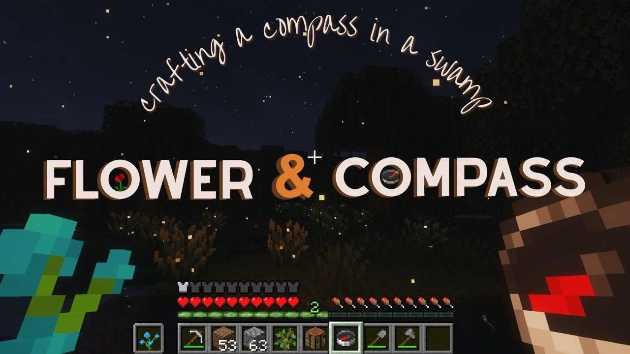 Crafting a Compass in a Swamp ✿✿✿ Minecraft ASMR, Original Music, No Commentary
