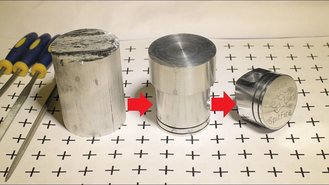 Home-made 2 cylinder 4 stroke engine. Part 3 - Pistons