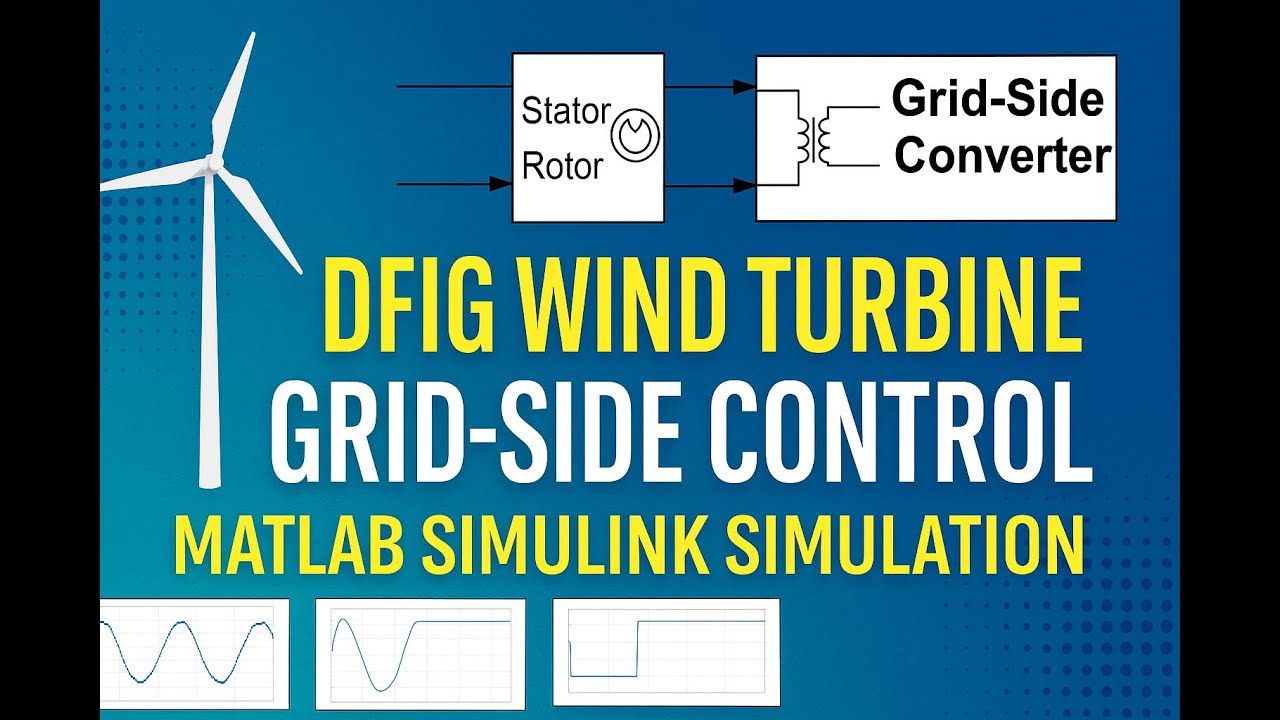 DFIG Wind Turbine Grid-Side Control | MATLAB Simulink Simulation