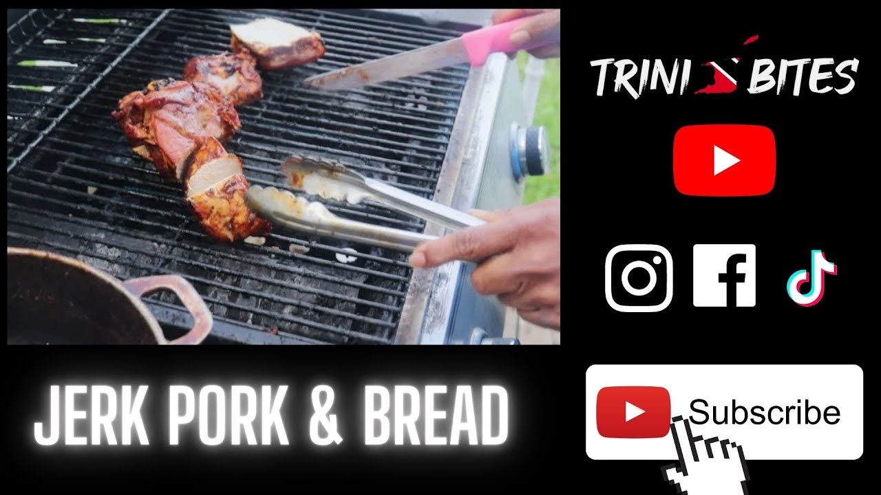 Trini Bites | Jerk Pork & Bread Vlog! **FRESH BREAD**