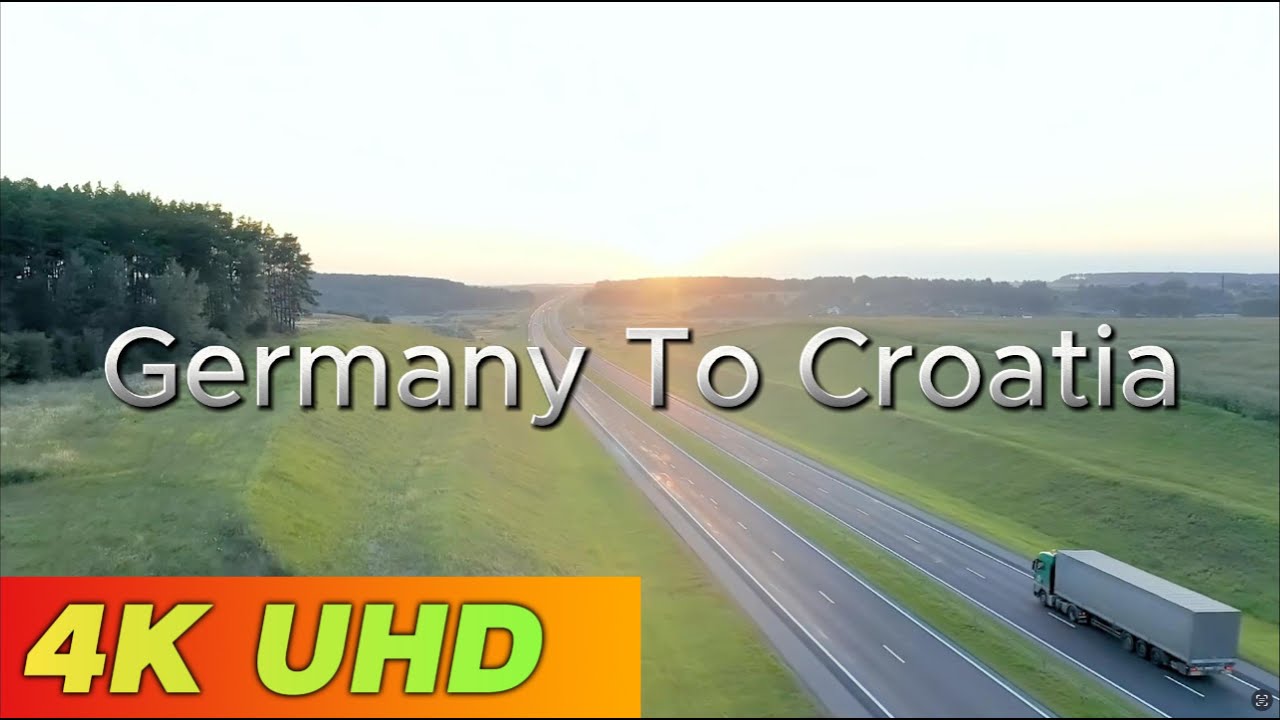 4K Scenic Road Drive (Germany To Croatia): Part 1 - Koblenz To Passau 🚗 Enjoy With Music !!