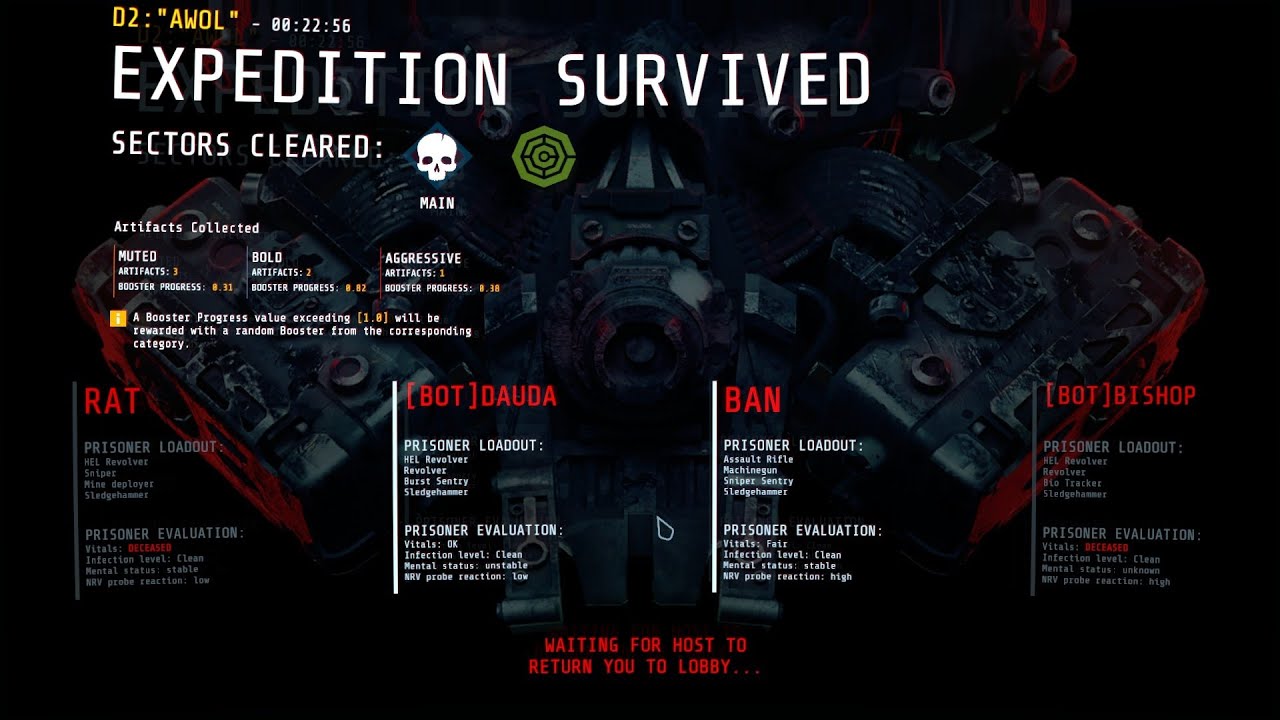 GTFO R7D2 AWOL 2 Players + 2 Bots