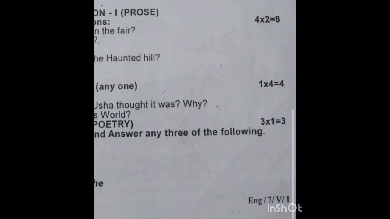 7th std English important question paper for quarterly examination 2025😊😊❤️❤️