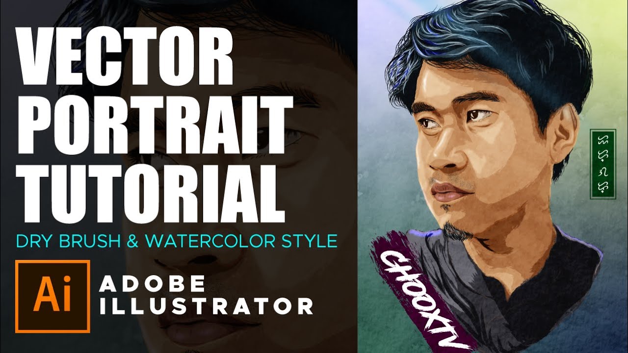 Vector Portrait Tutorial in Adobe Illustrator 2022 | @CHoOxTV Vector Art | Step by Step Process