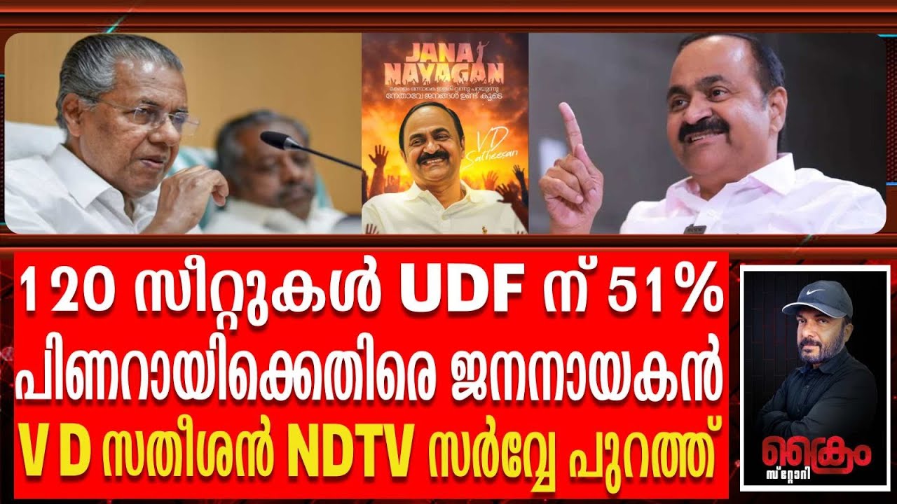 മുഖ്യമന്ത്രിയാവാൻ ജനപിന്തുണ VD ക്ക്  പിണറായി തല കുത്തനെ വീണു | NDTV Survey
