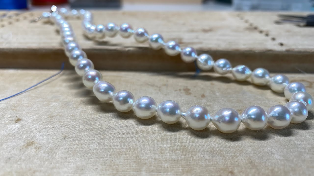 🌸Pt.1 Making an akoya white necklace | Live Jam by Flower Jem🌸