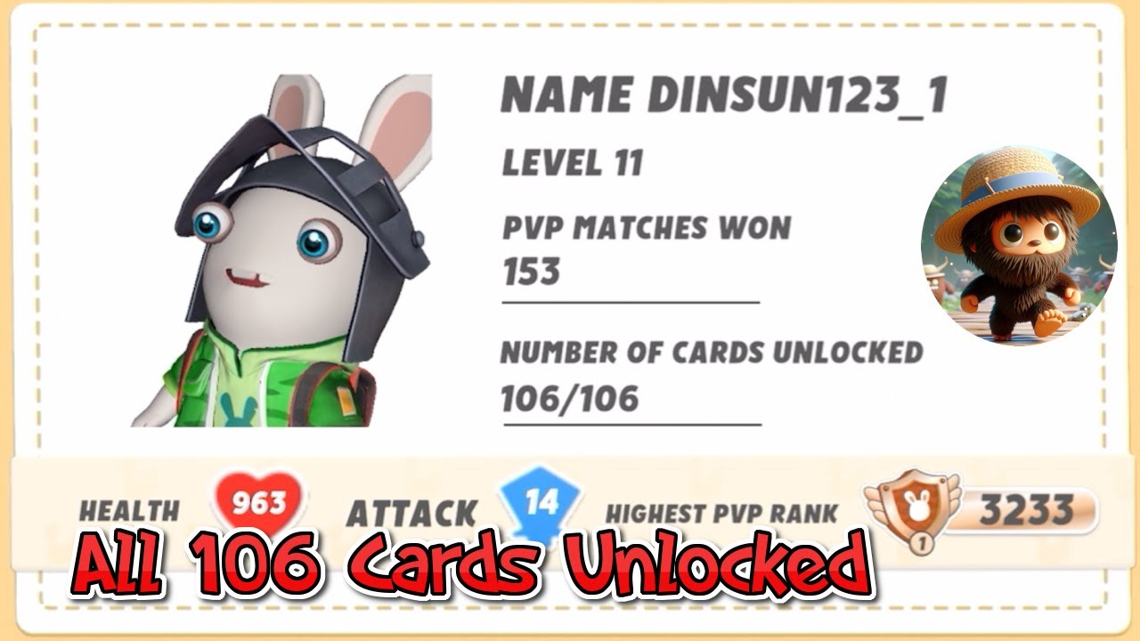Rabbids Multiverse - All Rabbits 106 Cards Jun 23, 2024