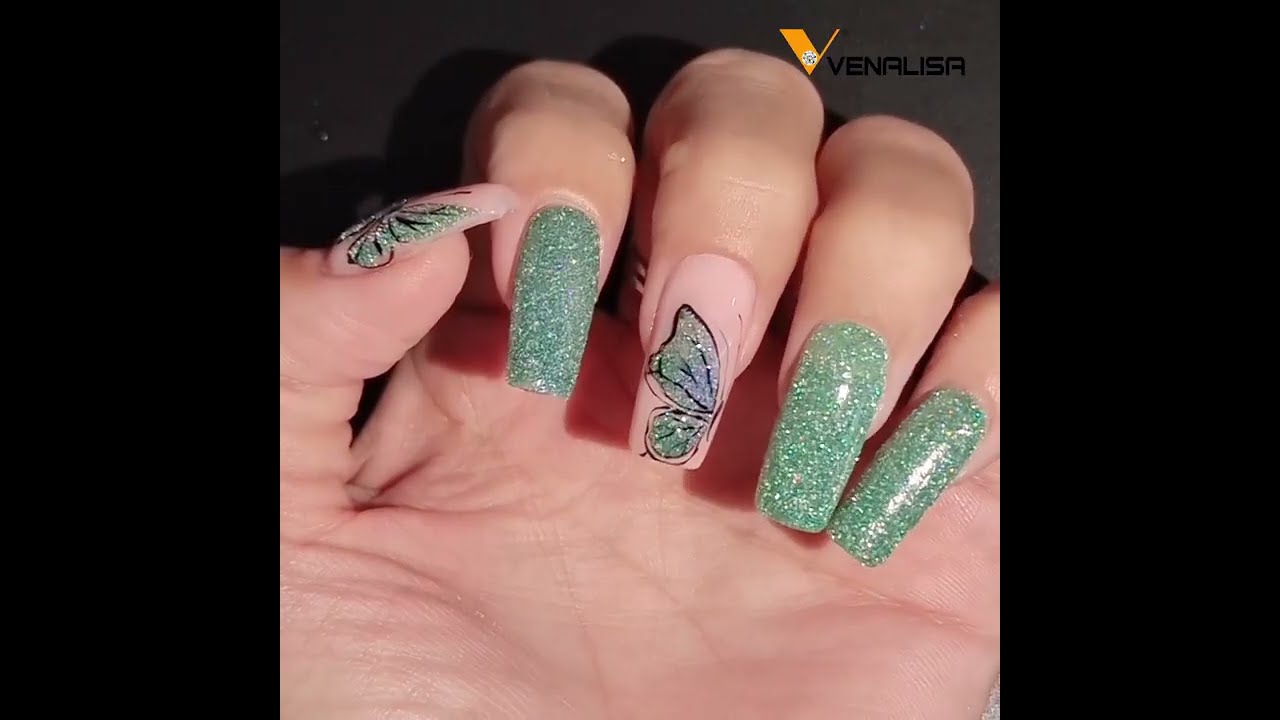 Summer Nail Inspirations With Venalisa Reflective Glitter Neon Gel Polish