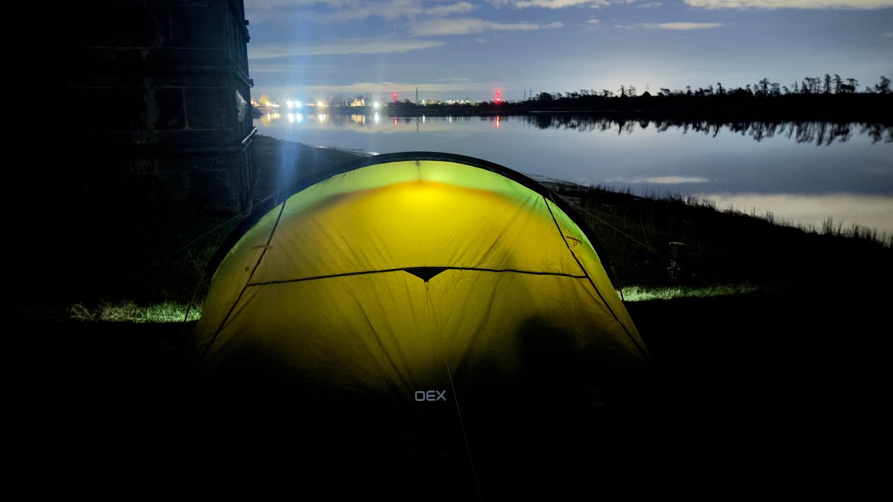 Over night camp Throsk in the OEX Bobcat 1 one person tent at Old Alloa Swing Bridge