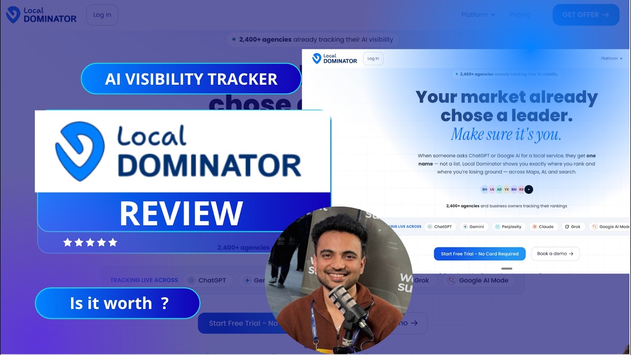 Обзор LocalDominator AI Visibility Tracker 2026 | Отслеживайте свой местный бизнес в ChatGPT и др...