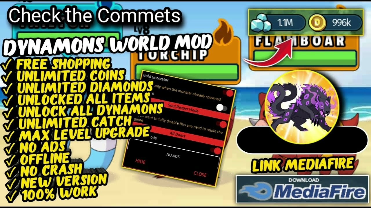 DOWNLOAD DYNAMONS WOLRD MOD APK v1.11.68 NEW 2025 - FREE SHOPPING & UNLIMITED COINS DIAMONDS