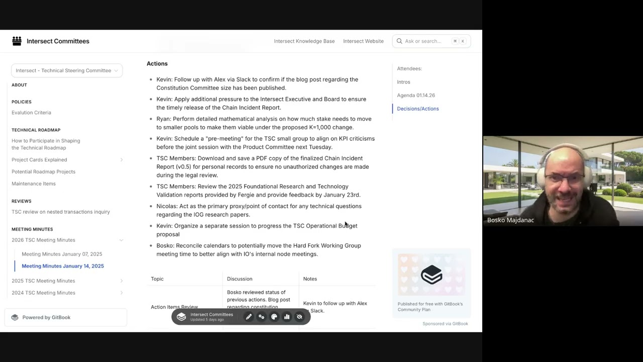 Technical Steering Committee January 21, 2026 - Recording