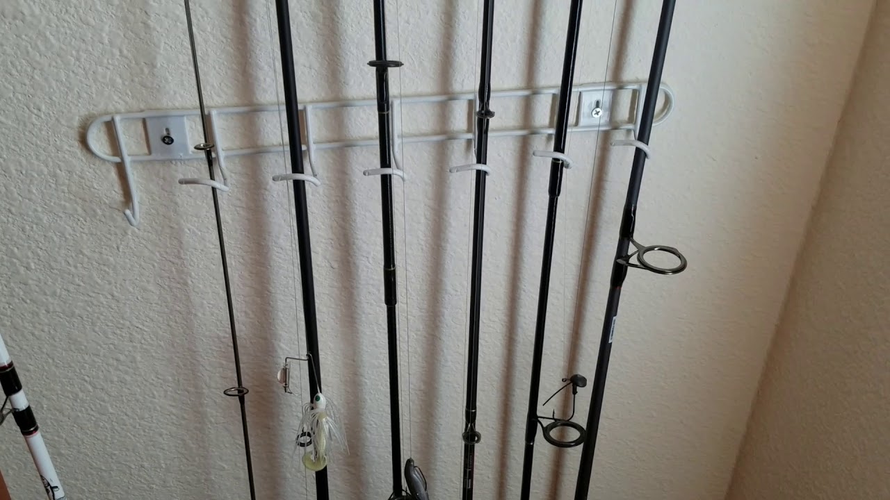 DIY Fishing Pole Rod Holder Rack Organiser For $1