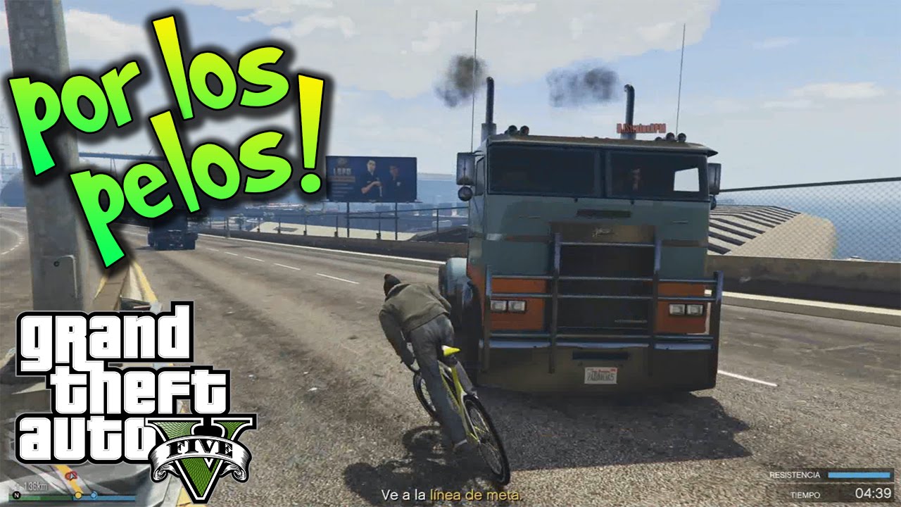GTA V CAMIONES VS BICICLETAS! UN CADÁVER PEGADO, COMO ME LA JUEGO EPICAMENTE xFaRgAnx