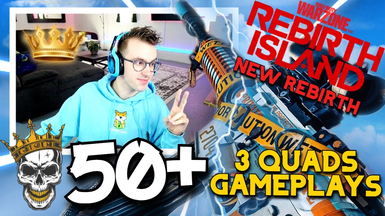*NEW* WARZONE Movement King JoeWo Drops 50+ Kills! / 3 Rebirth Island Quads Gameplays!