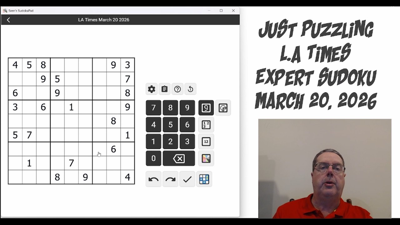 LA Times Expert Sudoku March 20 2026