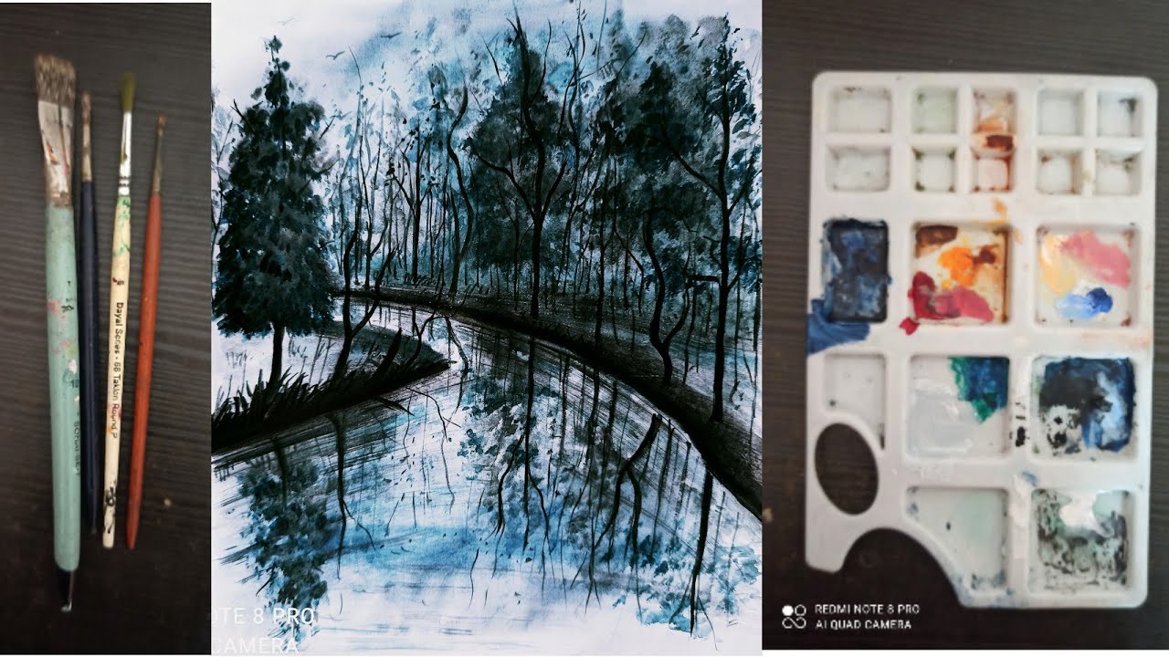 Watercolour painting for Beginners || Simple watercolour || Sandipan Art ||