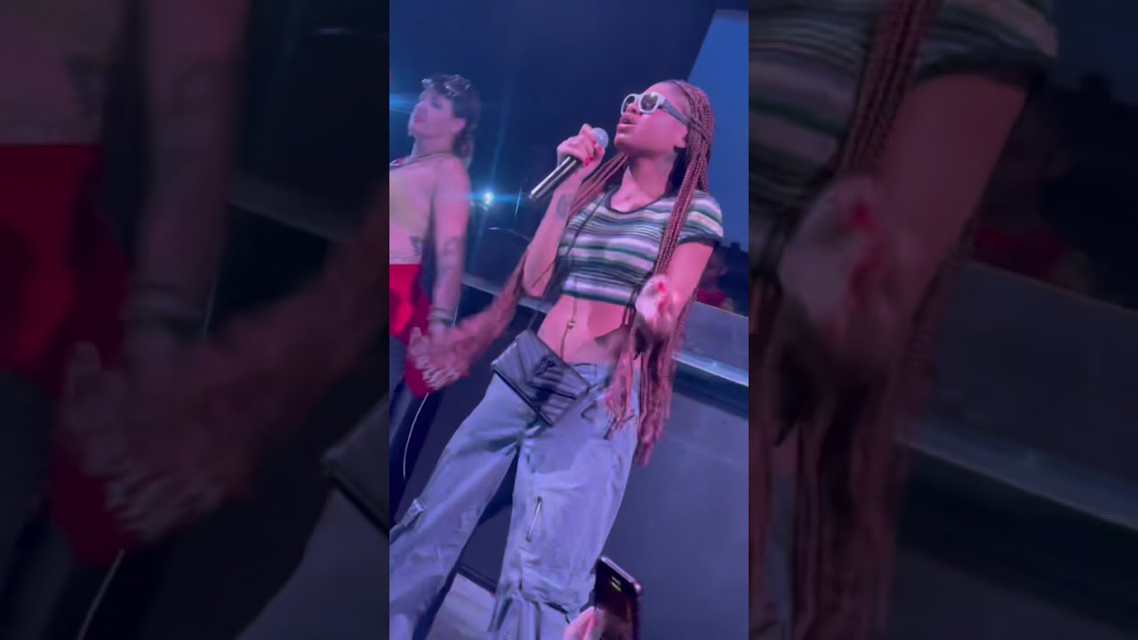 Skrilla pulls City Cinderella onstage with him and Lil Hawa at ROAR nightclub in Philadelphia, 2025