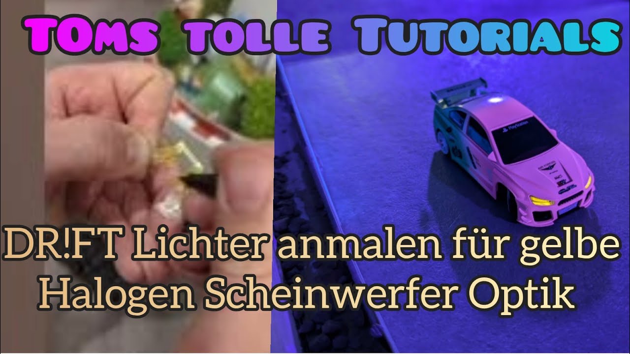 Tutorial Halogen Optik Scheinwerfer. Lichtleiter bemalen