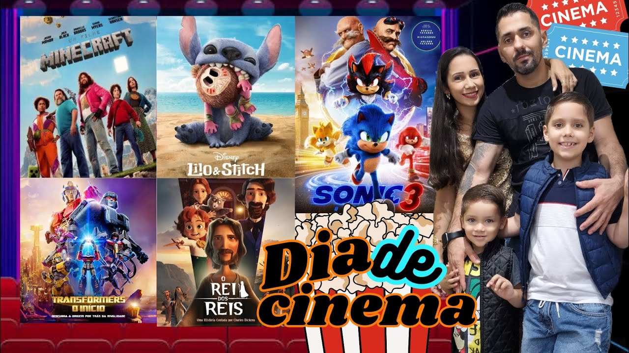 Dia de cinema | 5 filmes incríveis: Minecraft, Sonic 3, Lilo e Stitch, Transformers e O Rei dos Reis