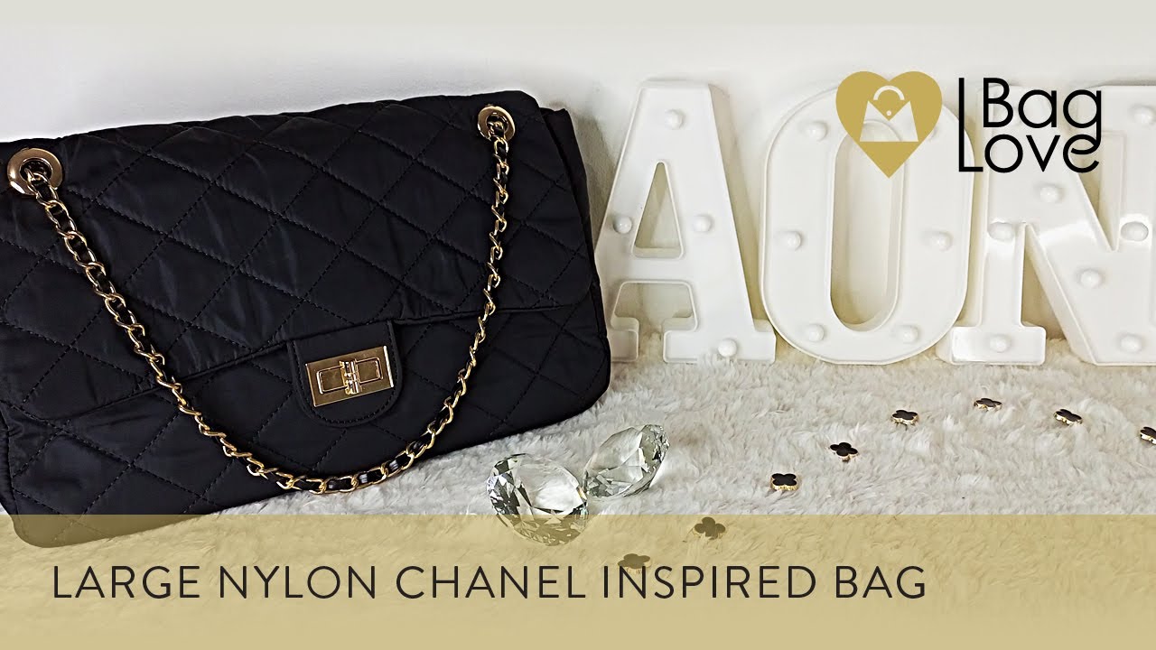 BAG REVAMP 2022 | Large Nylon Bag Chanel Inspired | Affordable Luxury Alternative