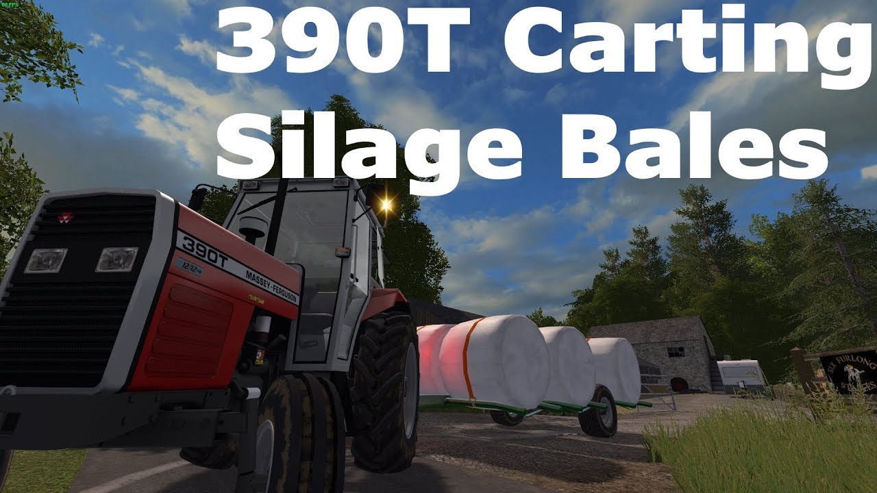 Carting Bales with a 390T - FS17