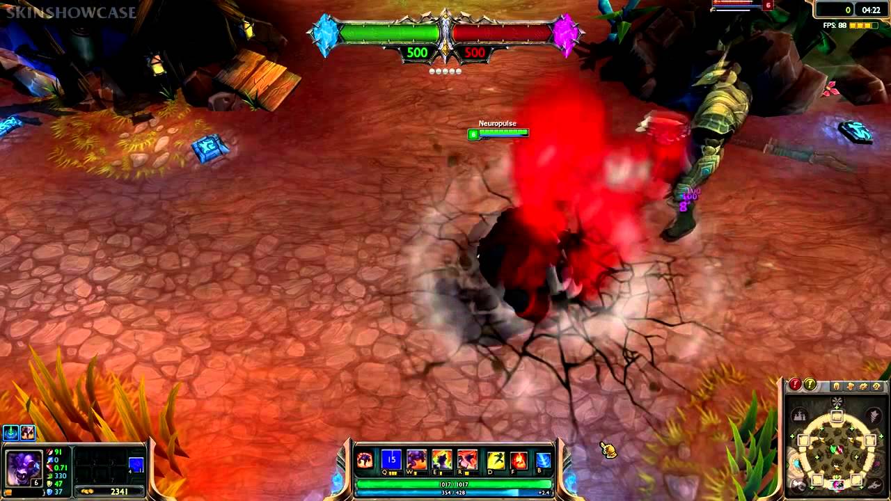Red Lantern Alistar LoL Custom Skin ShowCase