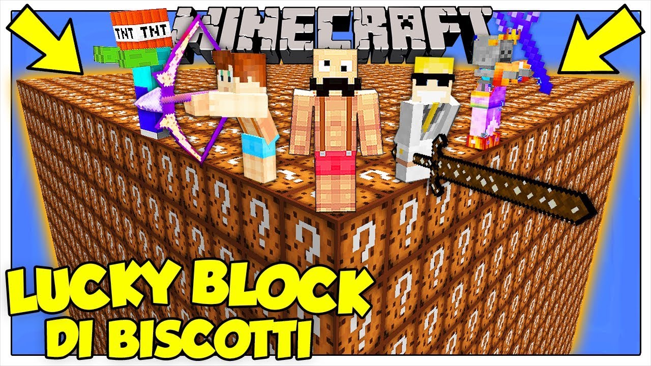 LA SFIDA DEI LUCKY BLOCK GIGANTI DI BISCOTTI! - Minecraft ITA