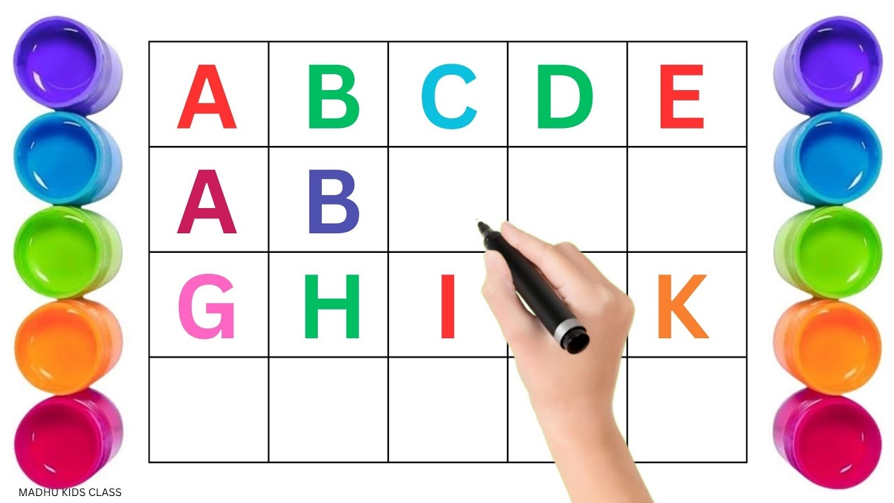 Learn A to Z ABC with Colorful Painting + Tracing 🎨 | Preschool Kids Learning | Alphabet Writing