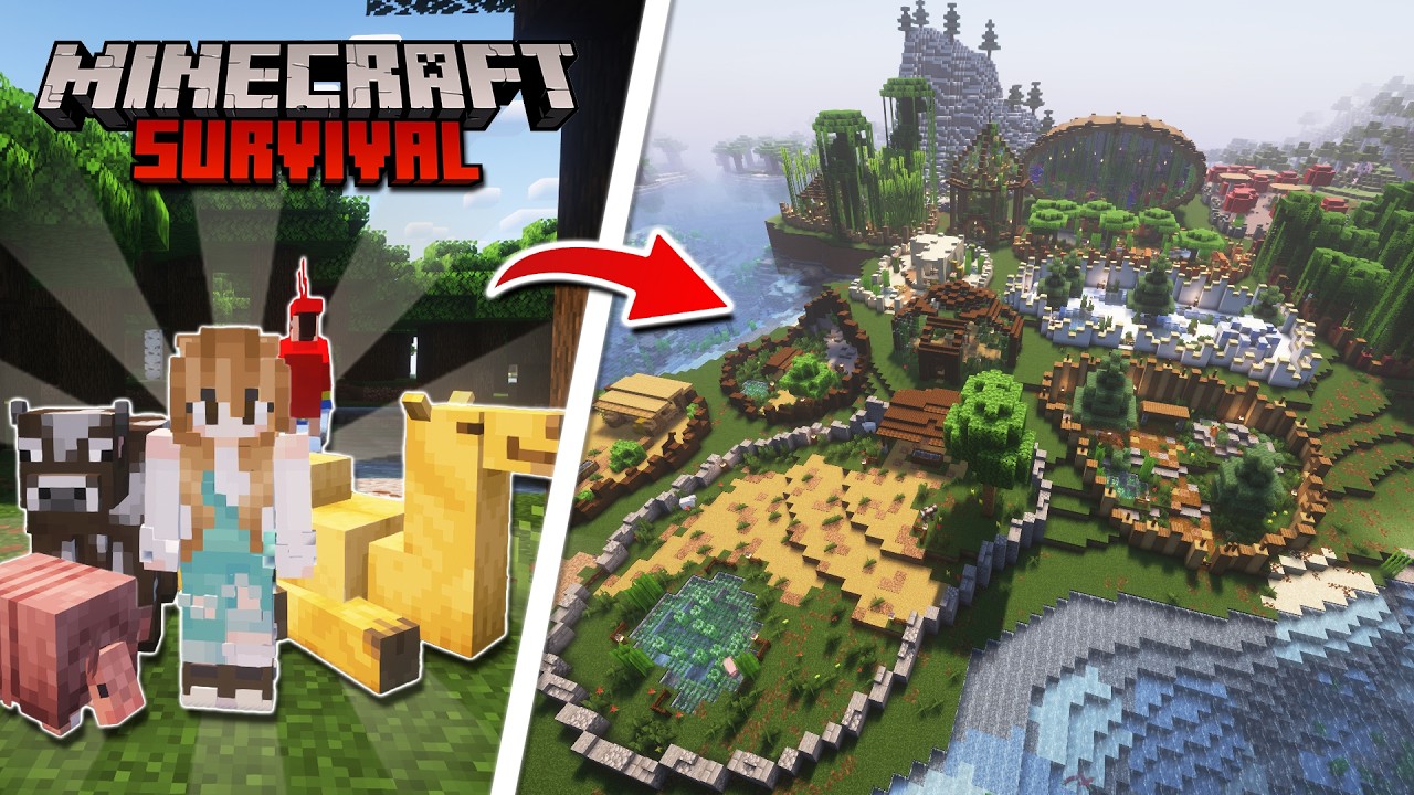 Aku Membangun Kebun Binatang Di Minecraft Survival