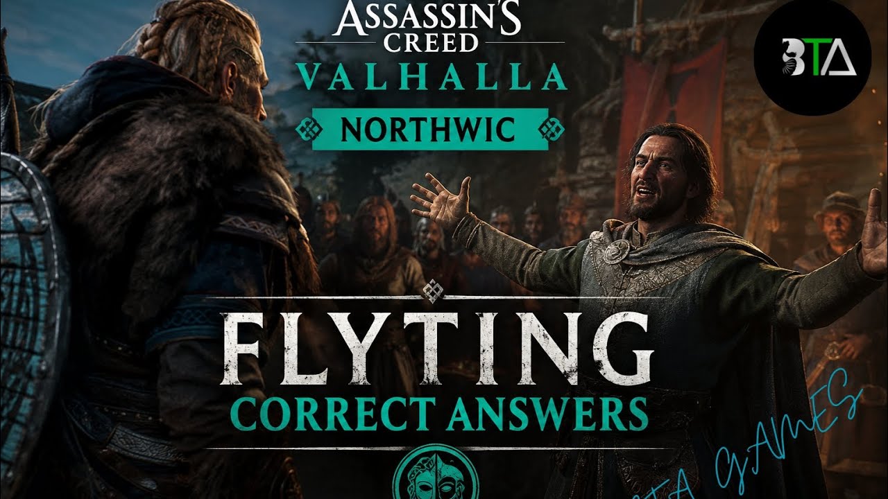 Assassin's Creed Valhalla East Anglia Mystery | Northwic: Chadwick Flyting correct Answers
