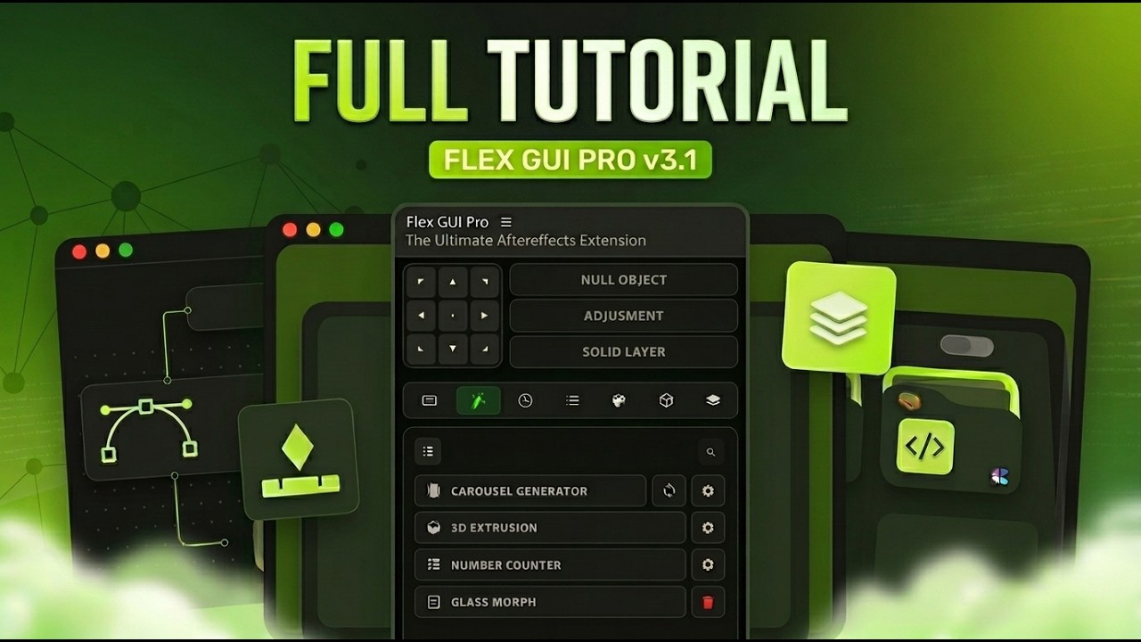 FLEX GUI PRO V3.1 FULL TUTORIAL + DEMO  |AFTER EFFECTS|