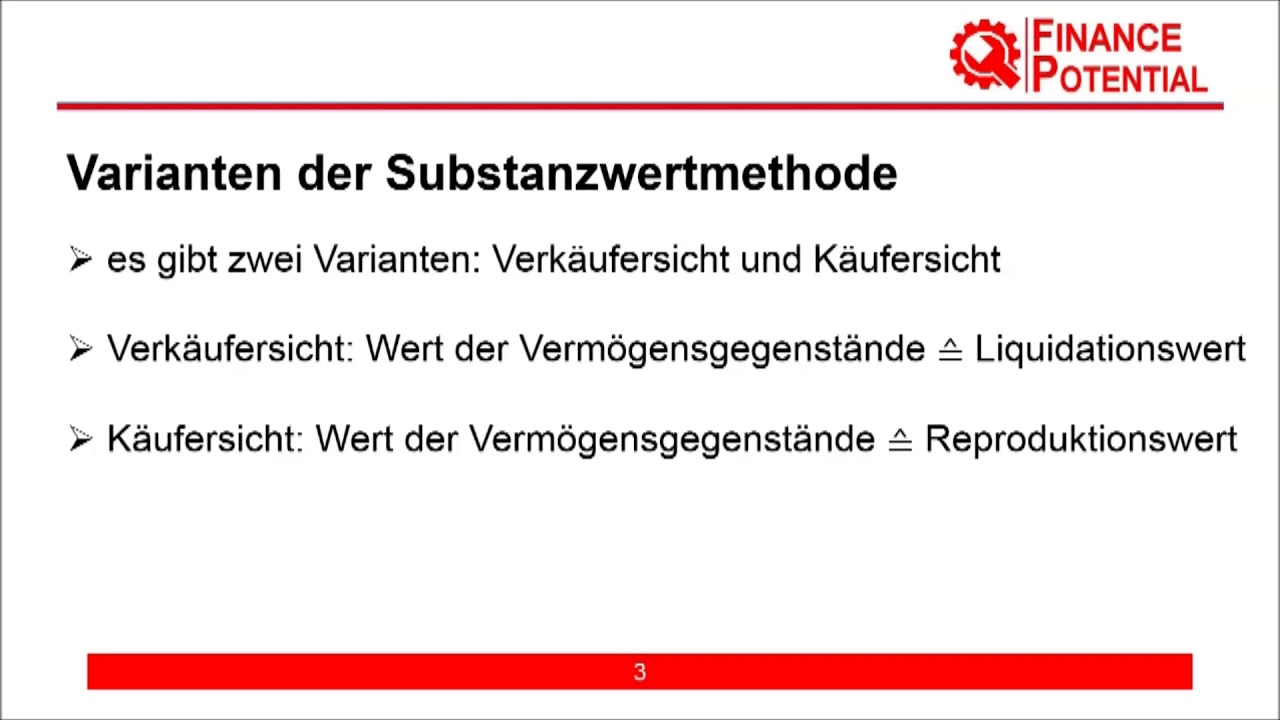 Die Substanzwertmethode