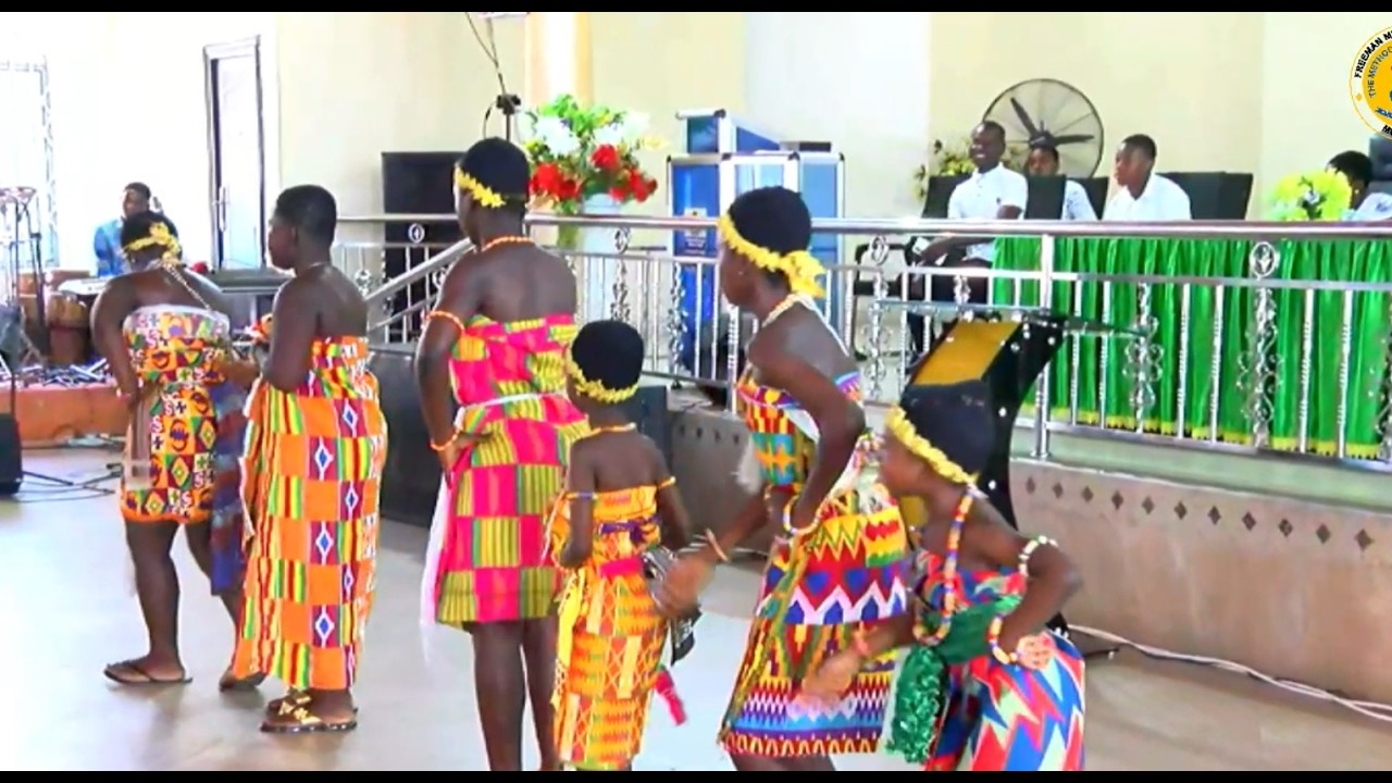 SUNDAY SCHOOL CHILDREN DISPLAY KETE DANCE DURING THE CHILDREN'S WEEK CELEBRATION