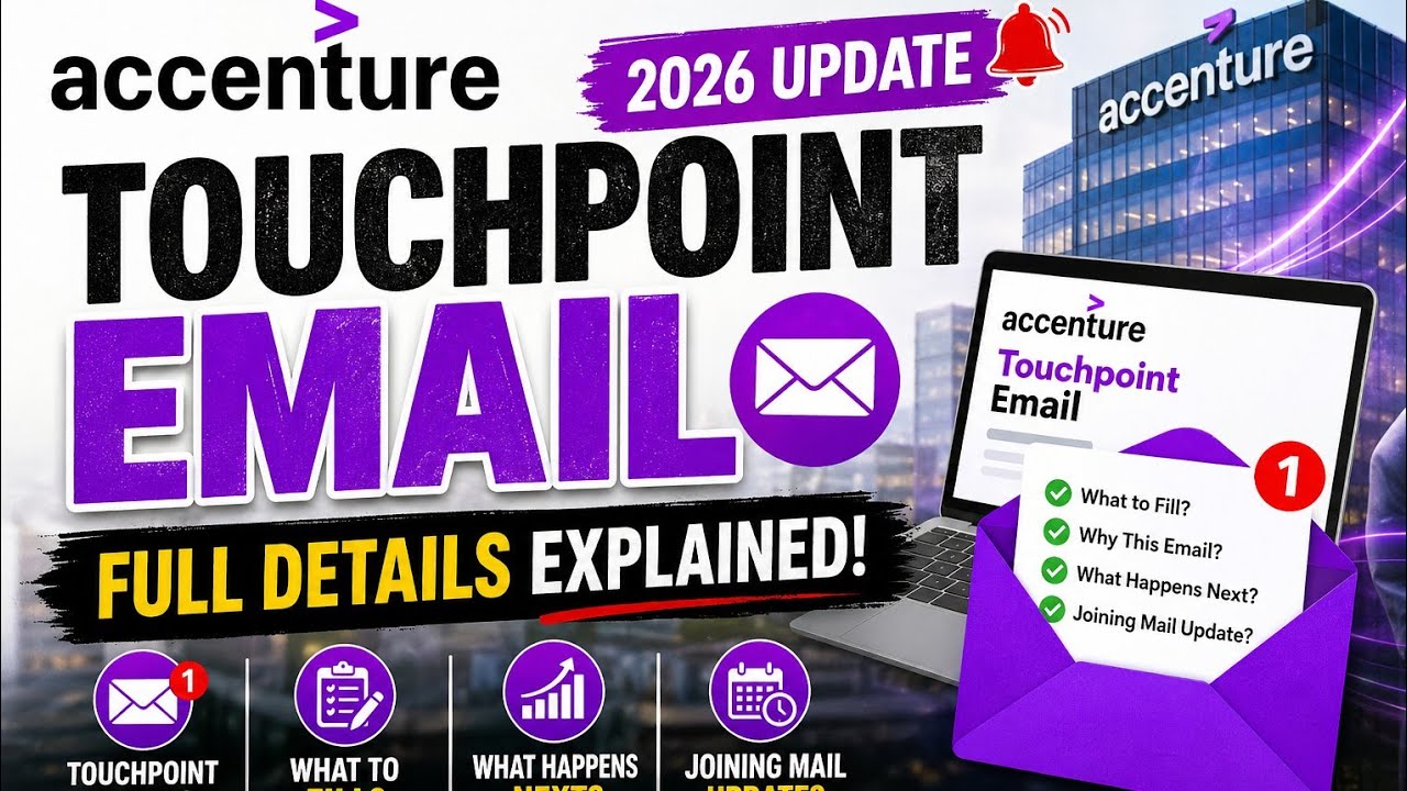 Accenture Touchpoint Email 2026 🔔 | Joining Mail Update | What to Fill & What Happens Next
