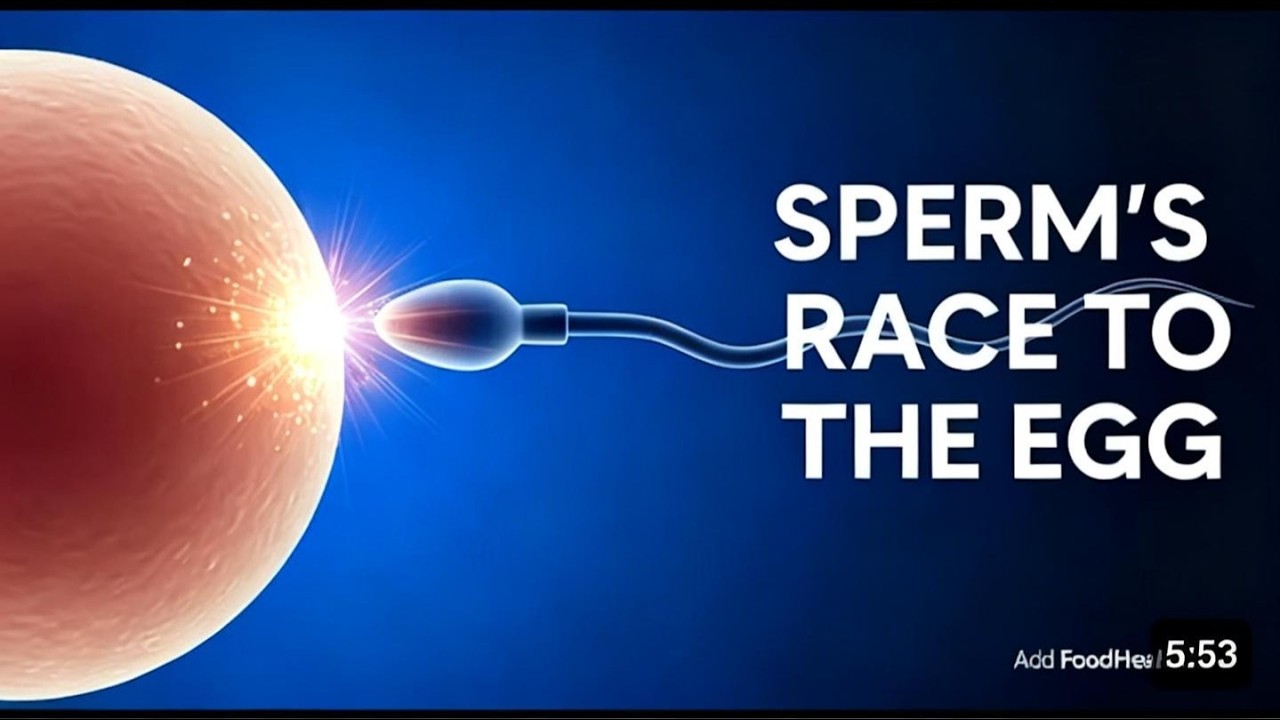 The Race of 200 Million Sperm (Why Only One Wins).#science#biology#humanbody#pregnancy#fertilization