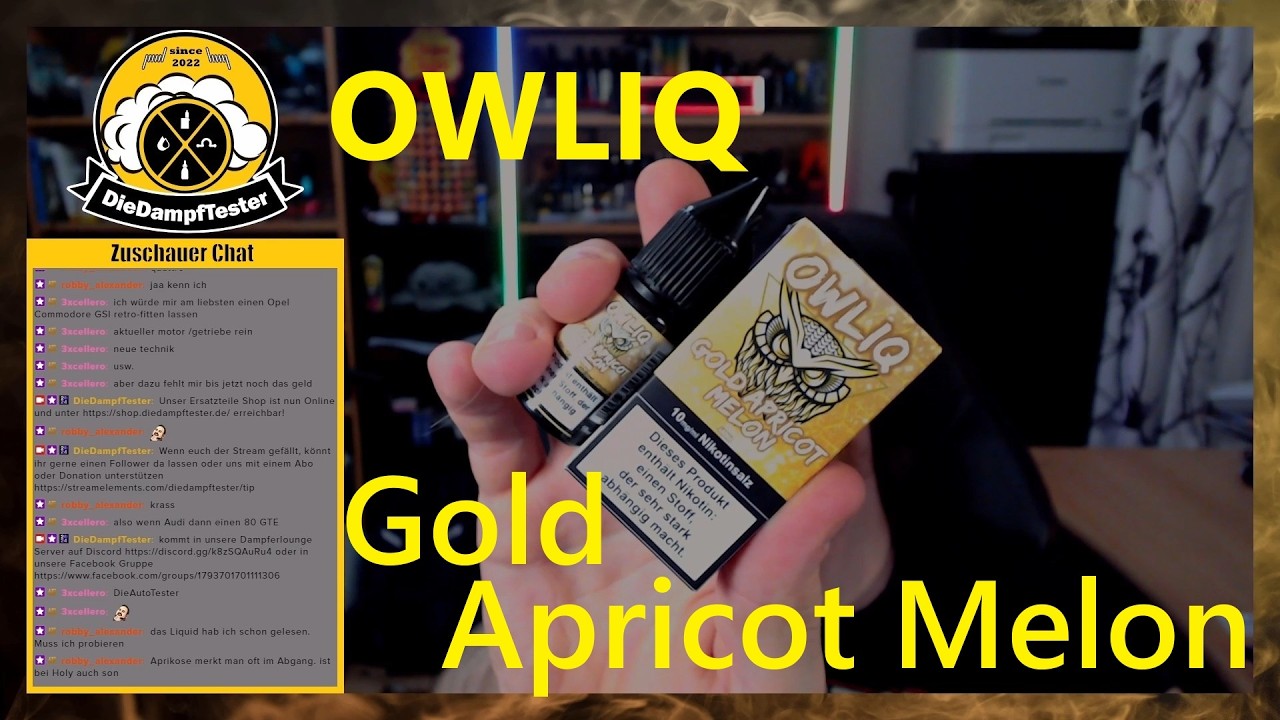 OWLIG Gold Apricot Melon Liquid Geschmackstest