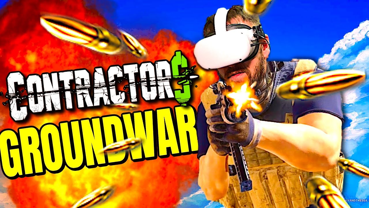 Feel Bullets in Contractors VR! GroundWar Gameplay on Oculus Quest 2 with bHaptics