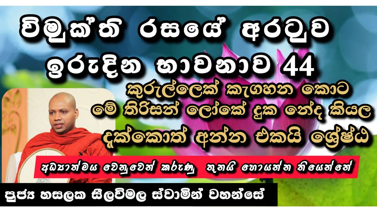 සමාධි සම්භාෂණා-17 |අධ්‍යාත්මය වෙනුවෙන් කරුණු තුනයි තියෙන්නෙ |#revhasalakaseelawimalathero|2026.02.22