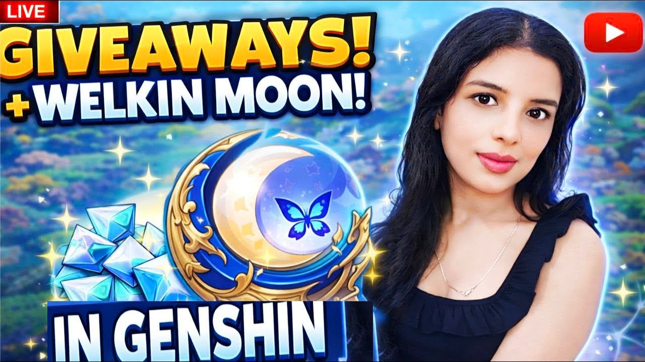 WELKIN MOON GIVEAWAY AND COLUMBINA IS HERE  #genshinimpact  #RadiantGaming #live