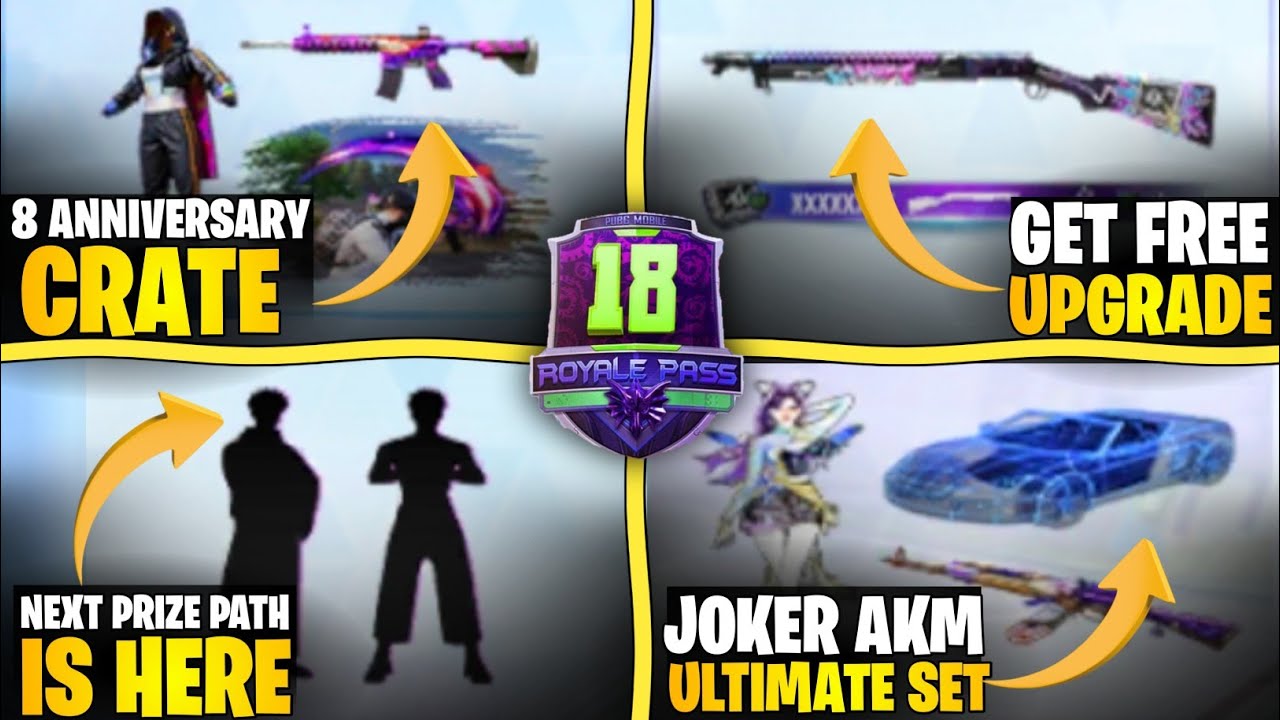 🔴😱 Next A18 Royal Pass l Get Free Upgradeble l Next Prize Path l New AKM Ultimate Set l Anniversary 