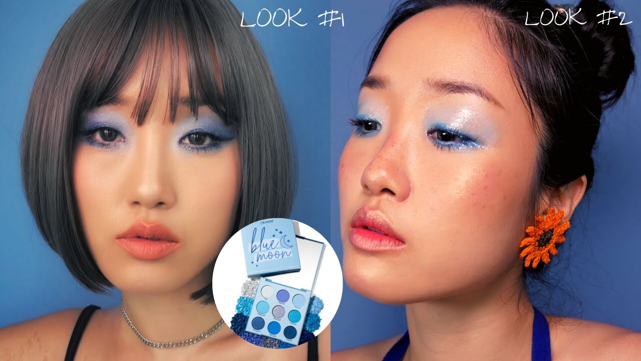 COLOURPOP Blue Moon🌚 LOOK 1&2 #colourpoppalette #bluemoon