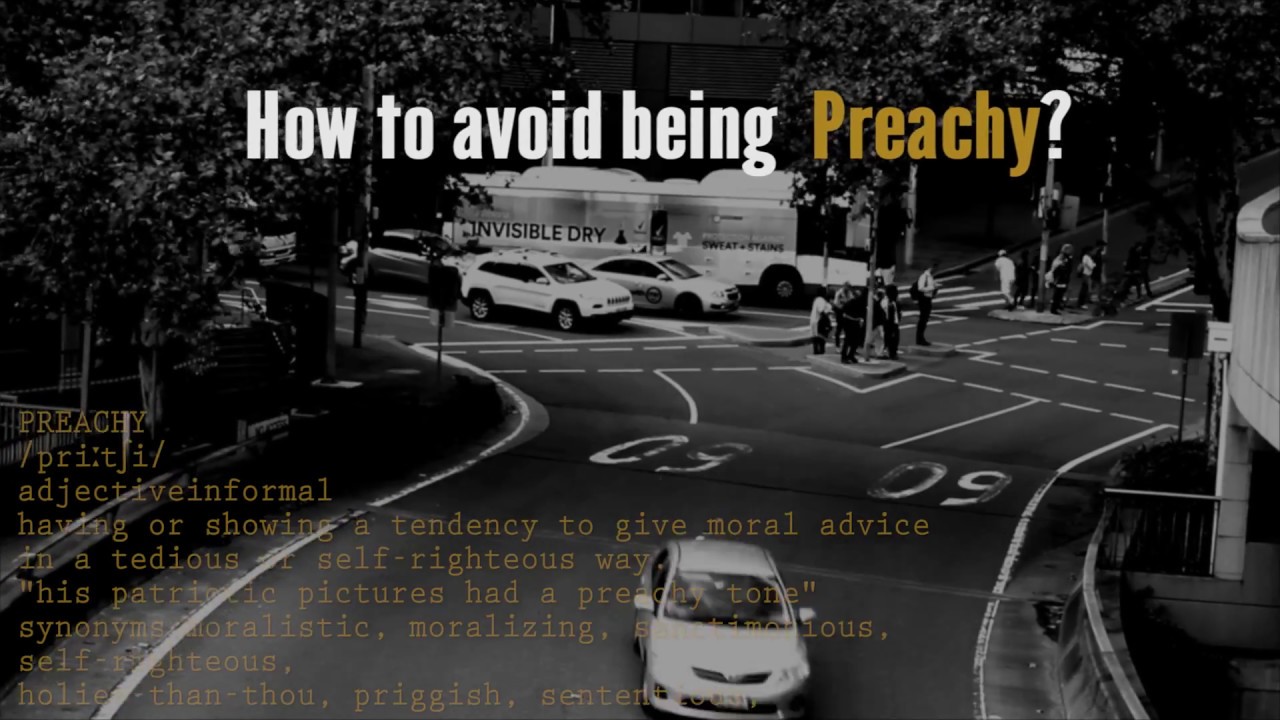 How to avoid being Preachy - Finger...