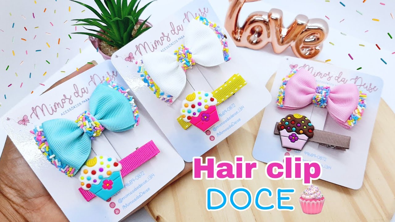 DIY HAIR CLIP LUCRATIVO PARA INICIANTES - Gravatinha duplo 