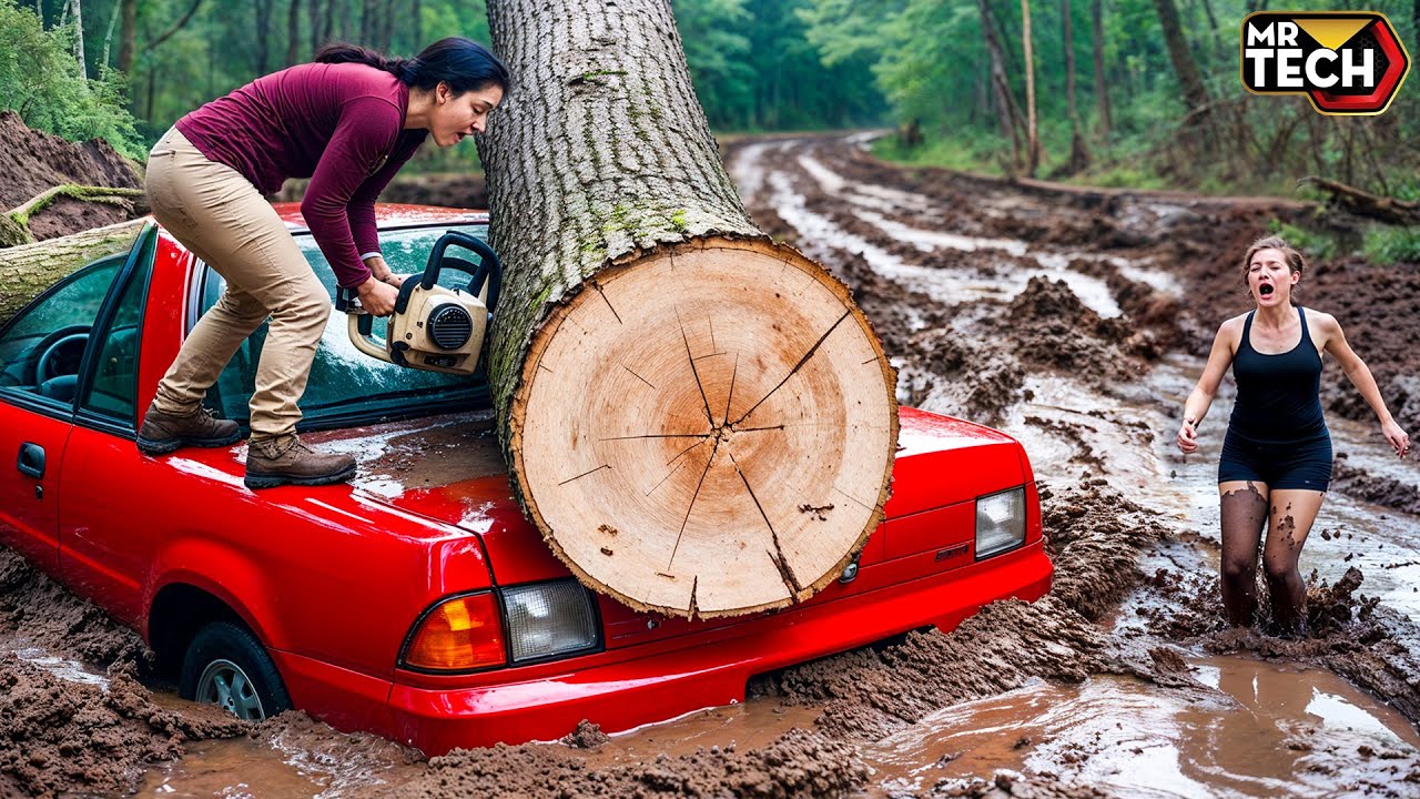 Dangerous Fastest Idiots Cutting Tree Fails Skill With Chainsaw | Monster Stump Removal Excavator#55