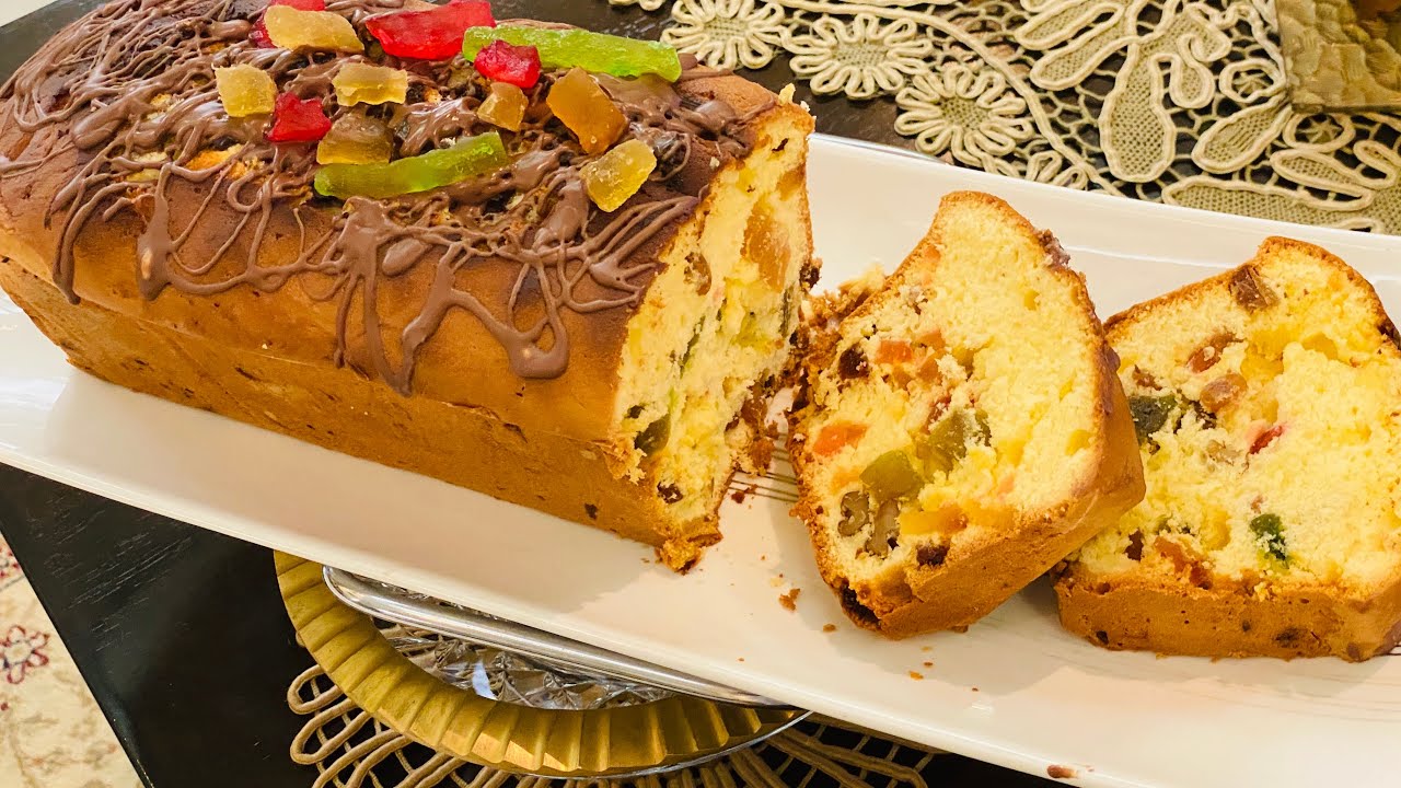 انجليش كيك بفاكهه منزليه😋جوززبيب سرعدم  هبوط الكيك مع ذكرالبدائل  دلال حناوي