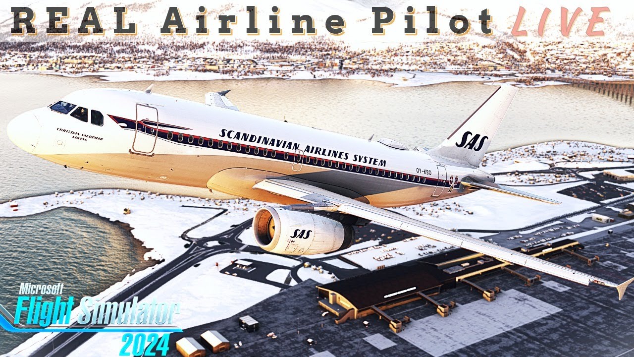 Svalbard to Tromso | Retro SAS ops | Fenix A319 | Real? Airbus Pilot | Fenix A319 #msfs2024 #319