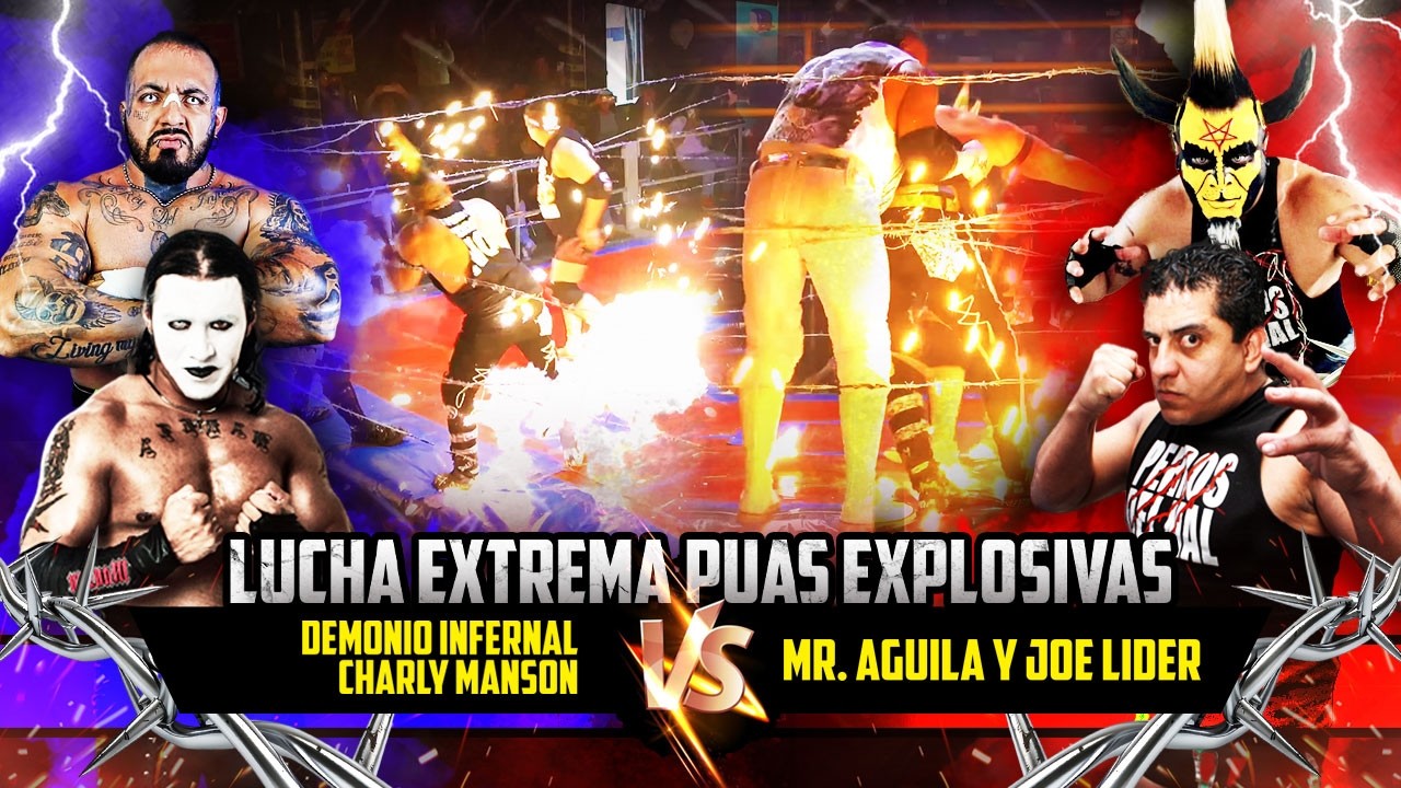 LUCHA EXTREMA nunca antes VISTA en MÉXICO 🔴| CHARLY MANSON vs NEGOCIO TRAUMADO vs PERROS DEL MAL
