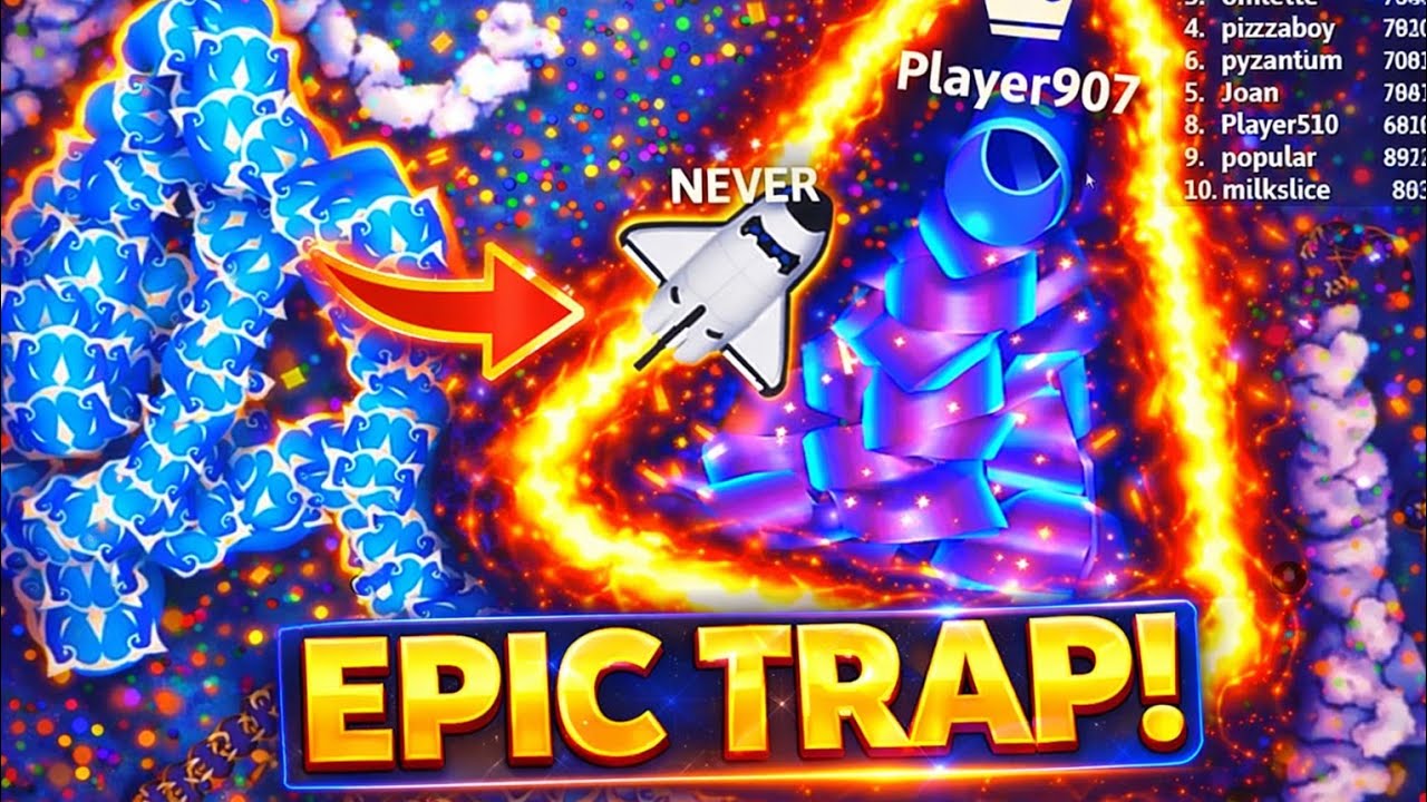 IMPOSSIBLE TRAP in Snake.io🐍 Best Ninja Trick OMG! #358